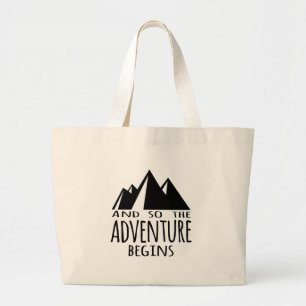 Grand Tote Bag Le Camping Cute commence l'aventure