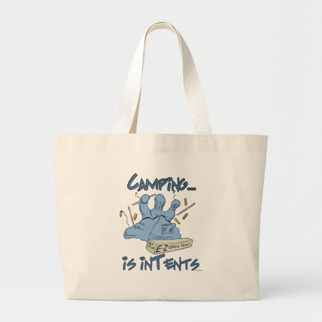 Grand Tote Bag Le camping est l'intention (Devant)