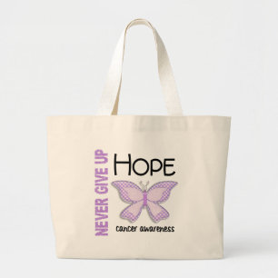 Grand Tote Bag Le Cancer n'abandonnent jamais le papillon 4,1