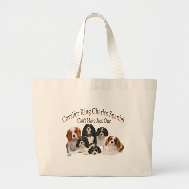 Grand Tote Bag Le Cavalier roi Charles Spaniel ne peut pas en avo (Devant)