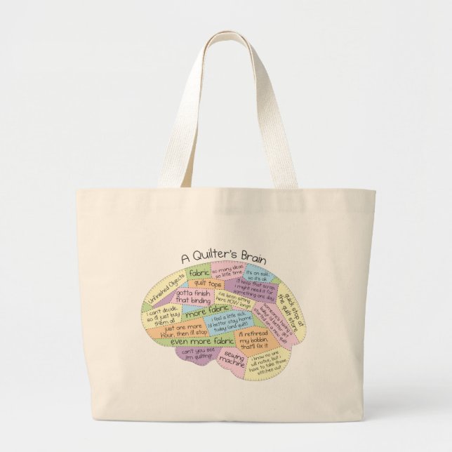 Grand Tote Bag Le cerveau de Quilter (Devant)