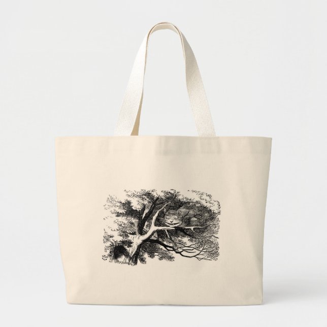 Grand Tote Bag Le chat de Cheshire (Devant)
