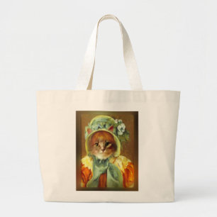 Grand Tote Bag Le chat de Mary Cassatt à Bonnet