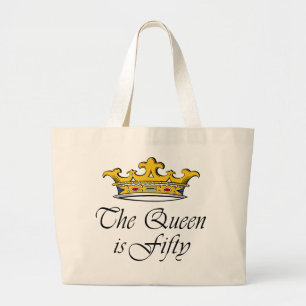 Grand Tote Bag le cinquantième anniversaire la reine est 50 !