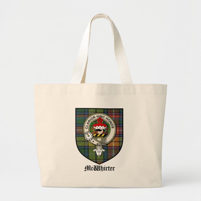 Grand Tote Bag Le clan de McWhirter Crest le tartan d'insigne (Devant)