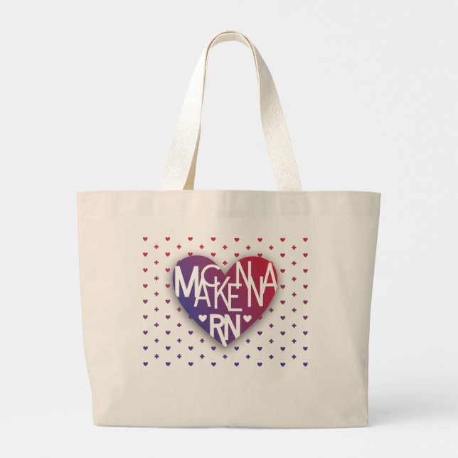 Grand Tote Bag Le coeur de Mackenna RN Lover Fourre-tout (Dos)