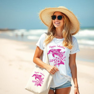 Grand Tote Bag Le coeur fabuleux du pêcheur de dauphin d'Hawaï