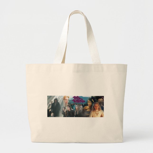 Grand Tote Bag Le collage de la série 3 de tribu (Devant)