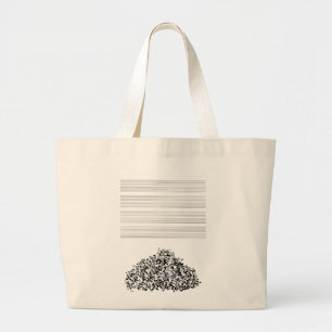 Grand Tote Bag Le concept de silence s'est effondré les notes