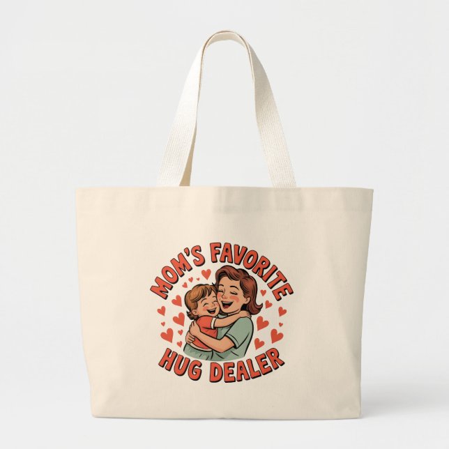 Grand Tote Bag Le concessionnaire de câlin préféré de maman - Cad (Devant)