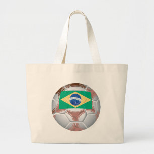 Grand Tote Bag Le football du Brésil
