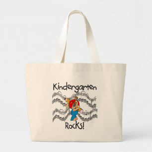 Grand Tote Bag Le jardin d'enfants de chiot bascule des T-shirts
