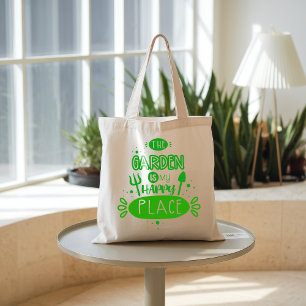 Grand Tote Bag Le Jardin est mon endroit heureux - Jardinage