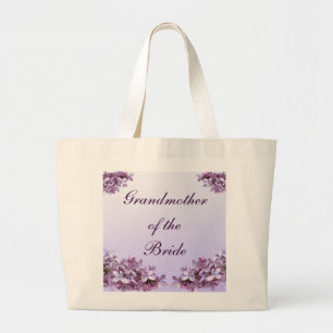 Grand Tote Bag Le lilas floral fleurit la grand-mère de mariage