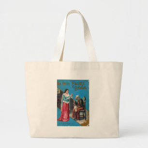 Grand Tote Bag Le livre féerique bleu