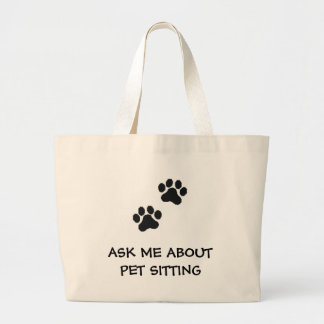 Grand Tote Bag Le logo d'empreintes de pattes, M'INTERROGENT AU