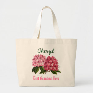 Grand Tote Bag Le meilleur rhododendron nommé toujours fait sur
