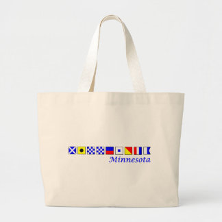 Grand Tote Bag Le Minnesota a orthographié dans l'alphabet