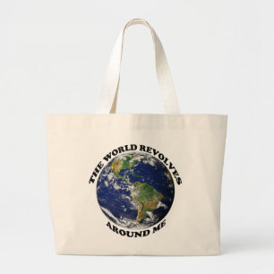 Grand Tote Bag Le monde tourne autour de moi