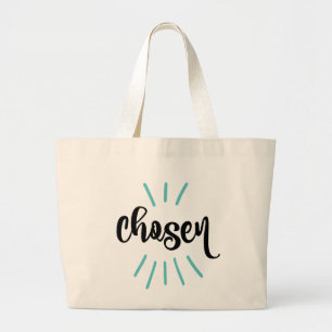 Grand Tote Bag Le nourrisson bleu choisi badine le jour
