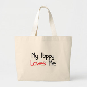 Grand Tote Bag Le pavot m'aime