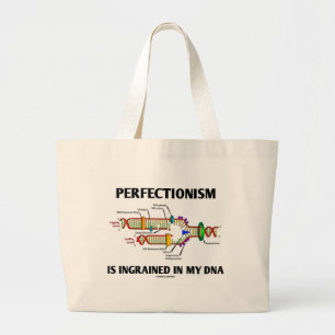 Grand Tote Bag Le Perfectionisme Est Inraciné Dans Mon ADN (Gèn