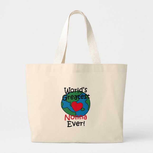 Grand Tote Bag Le plus grand coeur de Nonna du monde (Devant)