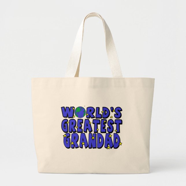 Grand Tote Bag Le plus grand papy    du monde (Devant)