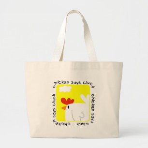 Grand Tote Bag Le poulet indique des T-shirts et des cadeaux de g