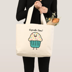 Grand Tote Bag Le temps de petit gâteau avec arrose le fondant