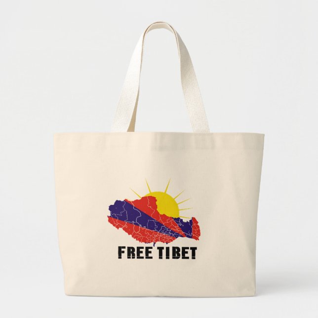 GRAND TOTE BAG LE THIBET LIBRE/LIBERTÉ TIBÉTAINE (Devant)