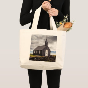 Grand Tote Bag L'Église Noire De Budir, Islande
