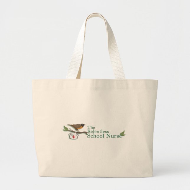 Grand Tote Bag L'éléphant implacable Fourre-tout d'infirmière (Devant)