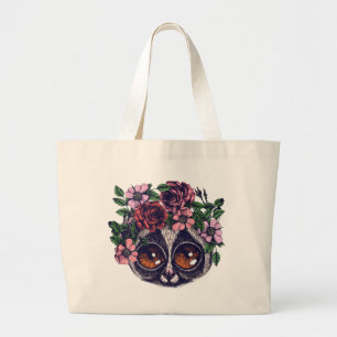 Grand Tote Bag Lémur floral doux