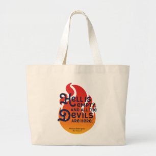 Grand Tote Bag L'enfer de William Shakespeare est vide