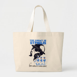Grand Tote Bag L'ennemi est la syphilis