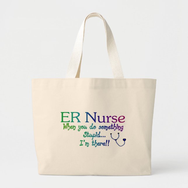 GRAND TOTE BAG L'ER SOIGNENT QUAND VOUS FAITES QUELQUE CHOSE (Devant)