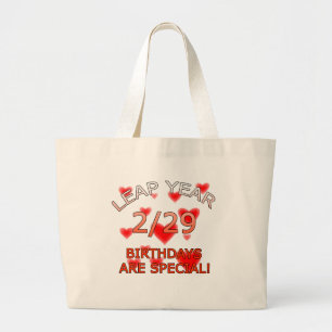 Grand Tote Bag Les anniversaires d'année bissextile sont spécia