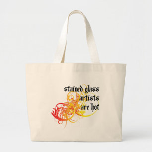 Grand Tote Bag Les artistes en verre souillé sont chauds