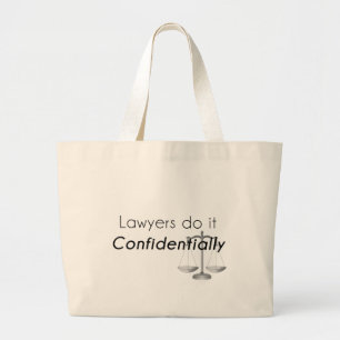 Grand Tote Bag Les avocats le font confidentiellement