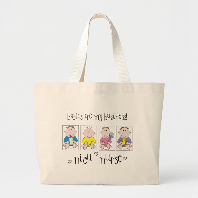 Grand Tote Bag Les cadeaux "bébés d'INFIRMIÈRE de NICU sont mes (Devant)