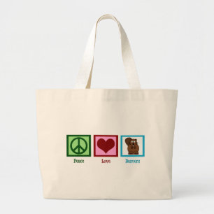 Grand Tote Bag Les castors de paix