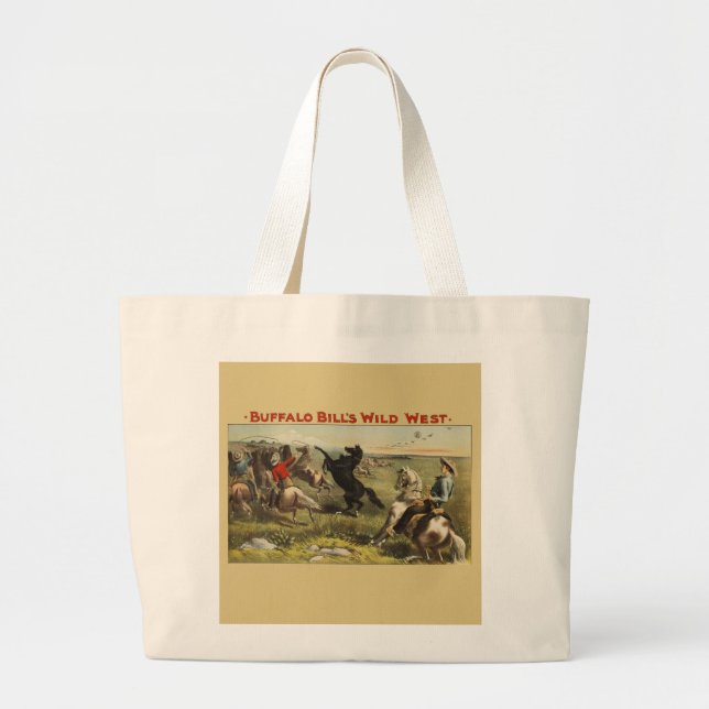 Grand Tote Bag Les Chevaux de l'Ouest sauvage de Buffalo Bill (Devant)