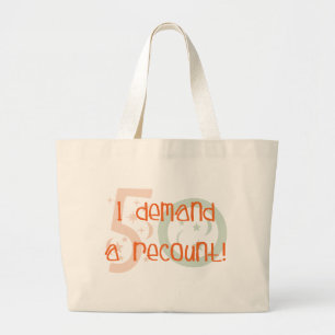 Grand Tote Bag les cinquantième cadeaux d'anniversaire, j'exige