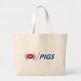 Grand Tote Bag Les cochons de Nouvelle-Zélande avec du Donut