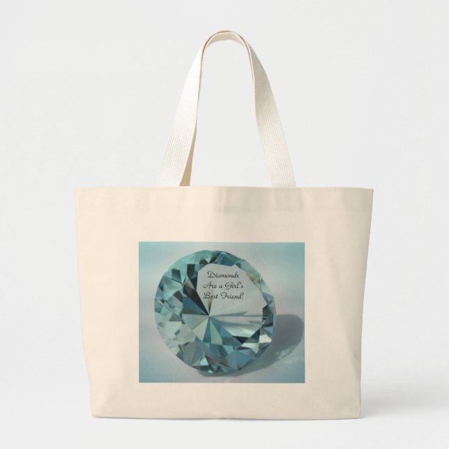 Grand Tote Bag les diamants sont un meilleur ami de filles (Devant)