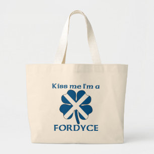 Grand Tote Bag Les écossais personnalisés m'embrassent que je