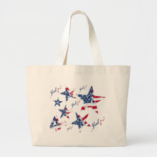 Grand Tote Bag Les Etats-Unis diminuent en étoiles grunges