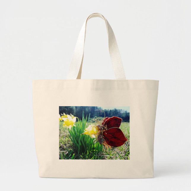 Grand Tote Bag Les fées dans les jonquilles (Devant)