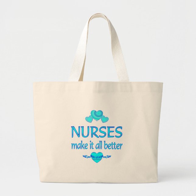 Grand Tote Bag Les infirmières le rendent meilleur (Devant)